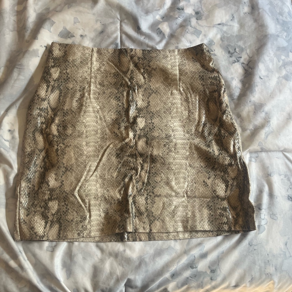 Dynamite Snake Print Pencil Skirt - Brown and Black